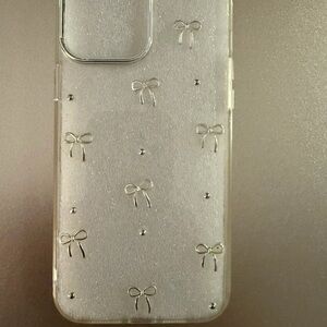 Clear Bow Design iPhone 13 Pro Max Case